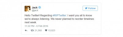 Twitter не будет менять привычную ленту вывода новостей