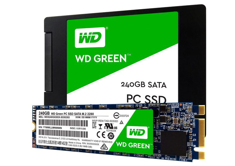 Western Digital анонсировала твердотельные накопители WD Blue и WD Green