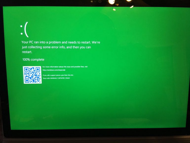 Новости Windows 10: зеленый экран смерти в бета-версиях и специальный игровой режим