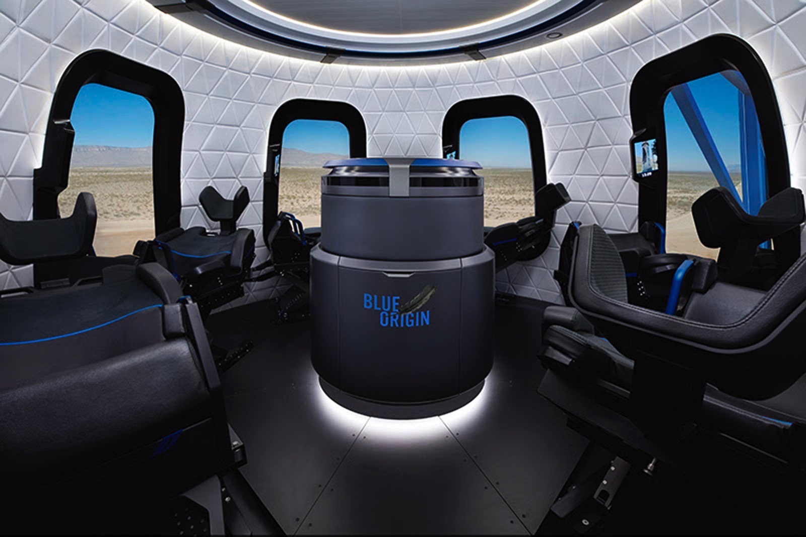 Blue Origin впервые показала интерьер капсулы New Shepard в которой туристы будут летать в космос