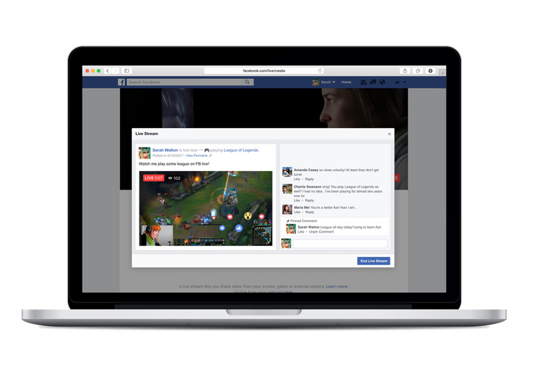 Социальная сеть Facebook запустила функцию трансляций в реальном времени для пользователей ПК