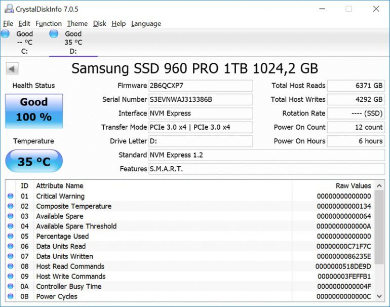   Samsung 960 PRO 1 