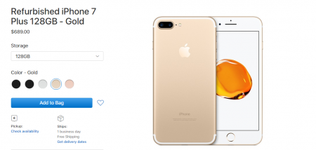 Apple начала продавать восстановленные iPhone 7 и 7 Plus, но в этот раз скидка незначительна Apple начала продавать восстановленные iPhone 7 и 7 Plus, но в этот раз скидка незначительна