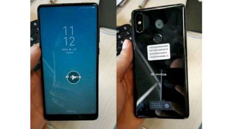 На новом фото фронтальная камера у Xiaomi Mi Mix 2S расположена на нижней рамке, а не в угловом вырезе экрана На новом фото фронтальная камера у Xiaomi Mi Mix 2S расположена на нижней рамке, а не в угловом вырезе экрана