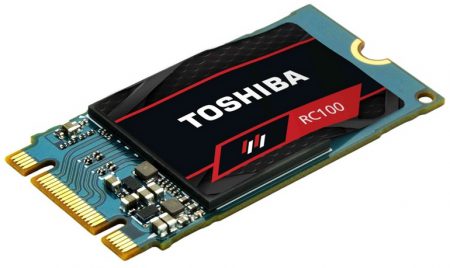 Бюджетные SSD Toshiba RC100 типоразмера M.2 с поддержкой NVMe стоят от €50 до €130 Бюджетные SSD Toshiba RC100 типоразмера M.2 с поддержкой NVMe стоят от €50 до €130