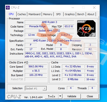   AMD Ryzen 3 2300X  Ryzen 5 2500X   ,    5663 