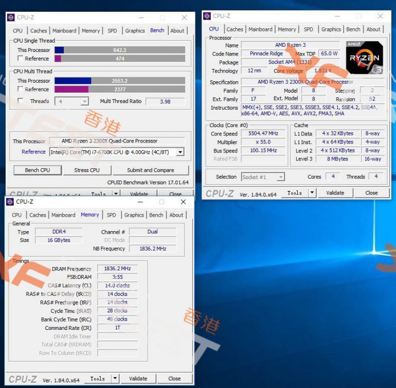   AMD Ryzen 3 2300X  Ryzen 5 2500X   ,    5663 