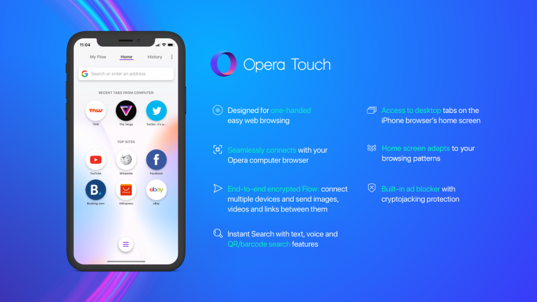 Opera    Opera Touch  iPhone  iPad