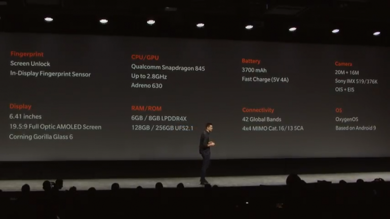   OnePlus 6T:    , Snapdragon 845,  128  ,   $549