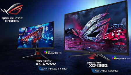 ASUS выпускает три огромных игровых HDR-монитора: XG438Q, XG49VQ и XG32VQ ASUS выпускает три огромных игровых HDR-монитора: XG438Q, XG49VQ и XG32VQ