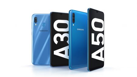 Новые смартфоны-середнячки Samsung Galaxy A30 и Galaxy A50 с экранами Infinity-U диагональю 6,4 дюйма и аккумуляторами на 4000 мА·ч представлены официально Новые смартфоны-середнячки Samsung Galaxy A30 и Galaxy A50 с экранами Infinity-U диагональю 6,4 дюйма и аккумуляторами на 4000 мА·ч представлены официально