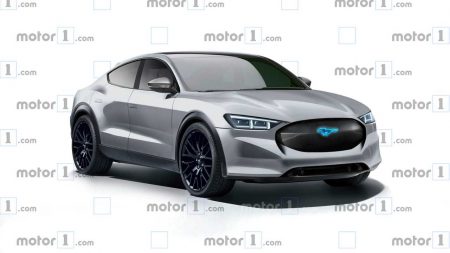 Ford запатентовал имя «Mustang Mach-E» и новый логотип с галопирующим жеребцом для будущего электрокроссовера или гибридного Mustang (плюс свежий рендер новинки) Ford запатентовал имя «Mustang Mach-E» и новый логотип с галопирующим жеребцом для будущего электрокроссовера или гибридного Mustang (плюс свежий рендер новинки)