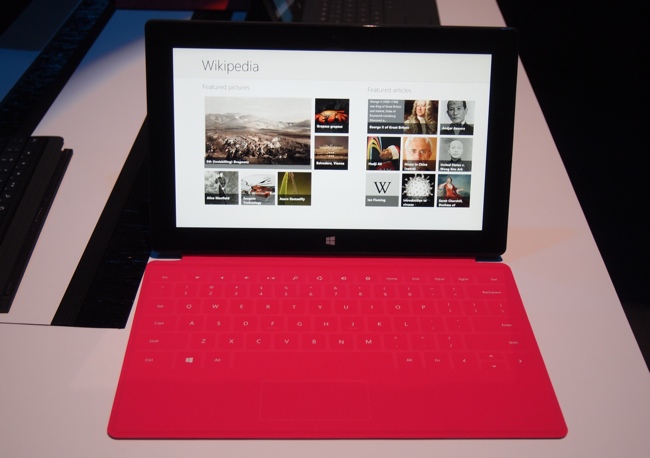 Первый взгляд на планшет Microsoft Surface с Windows RT