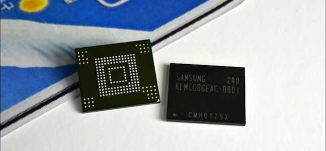 Samsung наладила производство 64-гигабайтных модулей eMMC на основе 10 нм техпроцесса