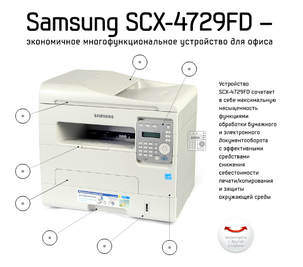 Интерактивный обзор МФУ Samsung SCX-4729FD