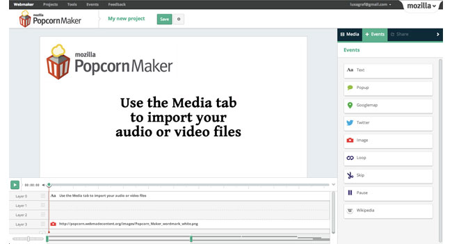 Mozilla запустила сервис создания интерактивных видеороликов Popcorn Maker 1.0