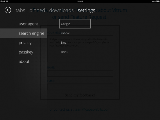 Обзор браузера Vitrum для iPad