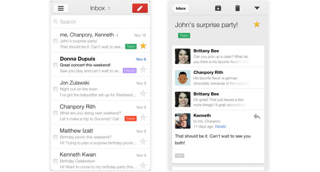 Google обновила приложение Gmail для iOS до версии 2.0