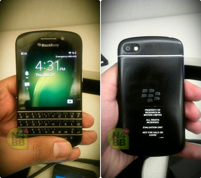 Новые фотографии клавиатурного смартфона BlackBerry X10