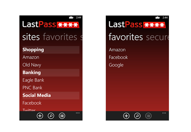 В новой версии менеджера паролей LastPass добавлена поддержка Windows Phone 8
