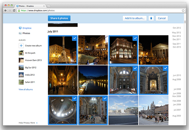 В Dropbox улучшен общий доступ к фотографиям и добавлена функция предварительного просмотра документов