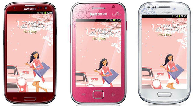 С  перламутровыми пуговицами. Samsung представила в Украине серию женских смартфонов La Fleur 2013 года