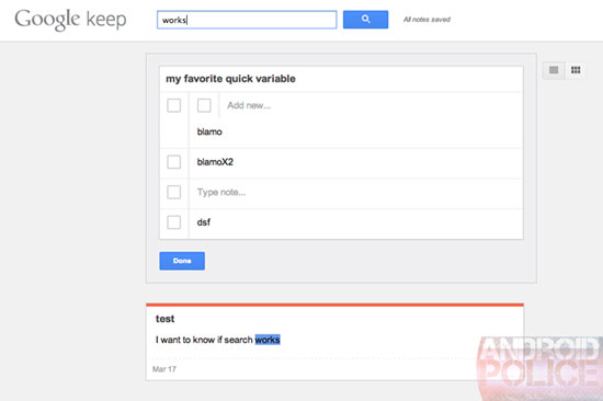 Google разработала сервис Keep на замену закрытому Notebook