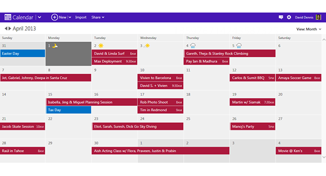Microsoft обновила «Календарь» в Outlook.com