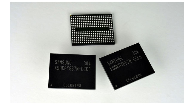 Samsung начала массовое производство чипов MLC NAND емкостью 128 Гб по технологии10-нм класса