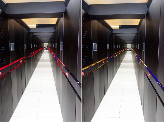 Многочисленные монтажные шкафы суперкомпьютера Tianhe-2