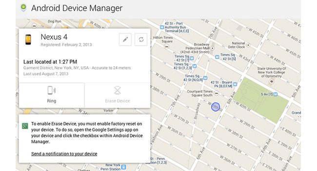 Google начала внедрение функции Android Device Manager