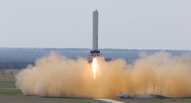 Ракета SpaceX Grasshopper продемонстрировала возможность бокового маневрирования