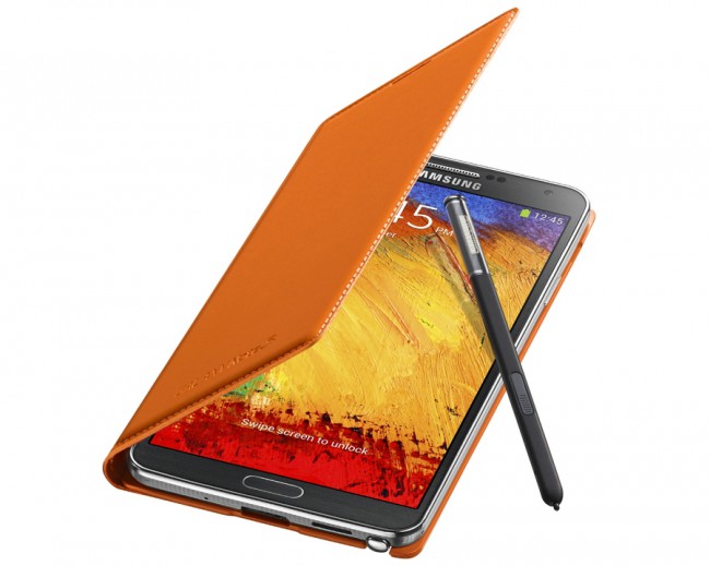 Galaxy Note3 FlipCover_004_Open Pen_Wild Orange