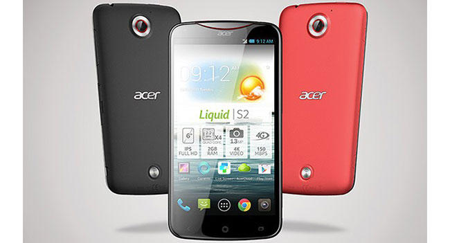 Acer разработала смартфон Liquid S2 с 6-дюймовым Full HD дисплеем 