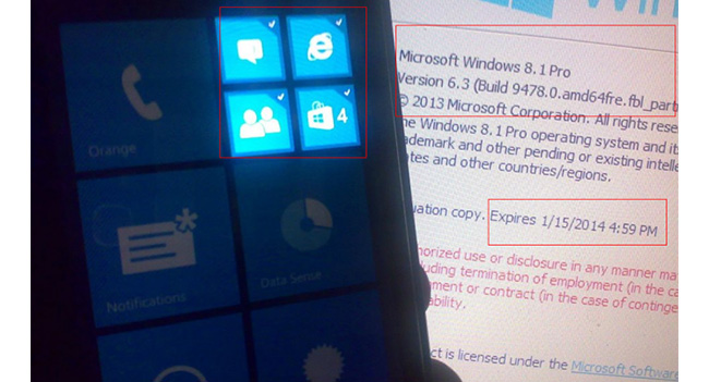 В Windows Phone 8.1 несколько изменится интерфейс
