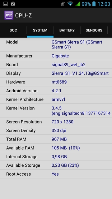 Обзор смартфона Gigabyte Gsmart Sierra S1