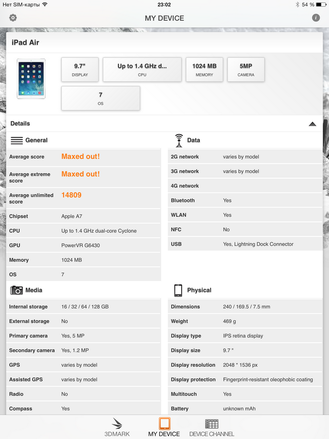 Обзор планшета Apple iPad Air