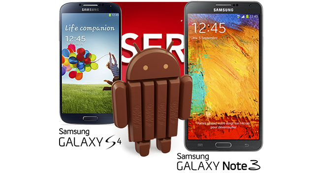 Смартфоны Samsung Galaxy S4 и Galaxy Note 3 получат обновление до Android 4.4 через месяц