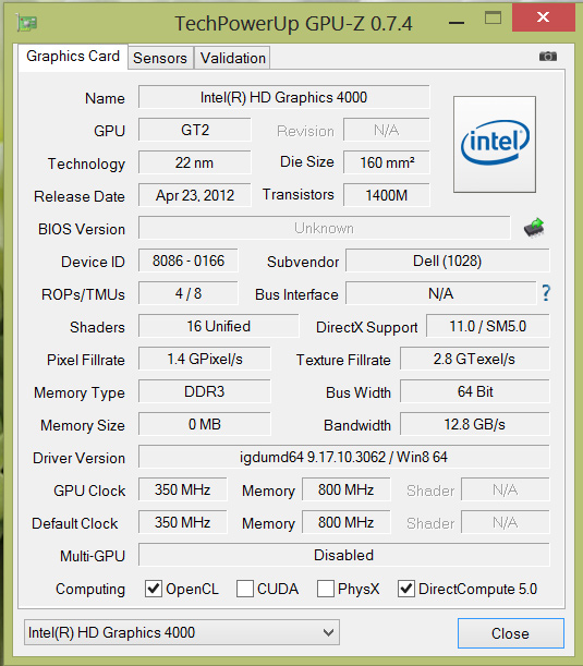 Dell_XPS_18_GPU-Z_info
