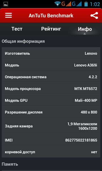 Обзор смартфона Lenovo Ideaphone A369i