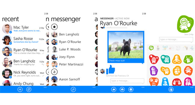 Стала доступна версия Facebook Messenger для Windows Phone