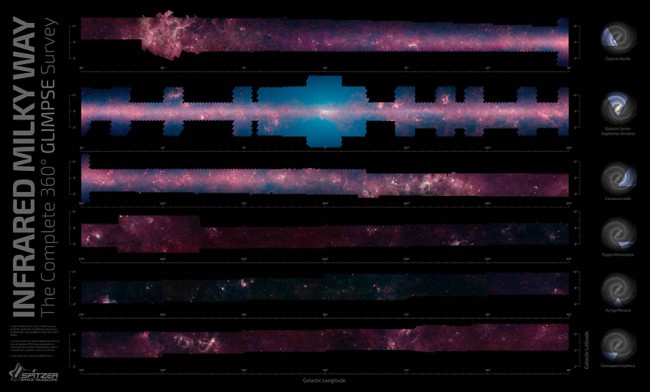 NASA опубликовало наиболее четкую панораму галактики Млечный Путь