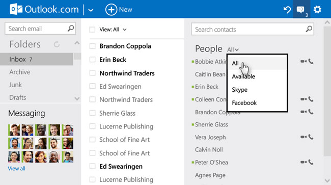 Microsoft внесла ряд улучшений в Outlook.com