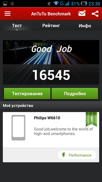 Обзор смартфона Philips Xenium W6610
