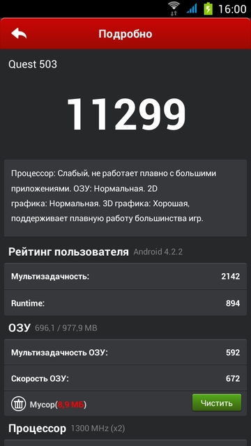 Обзор смартфона Qumo Quest 503