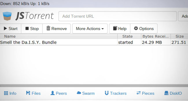 JSTorrent - BitTorrent-клиент для Chromebook