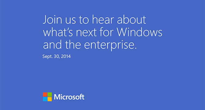 Microsoft запланирована специальное мероприятие для анонса Windows 9 на конец сентября