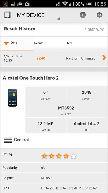 Обзор смартфона ALCATEL ONETOUCH Hero 2