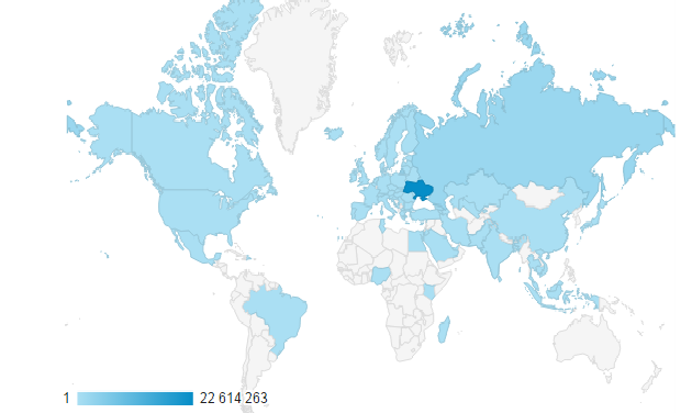 Карта использования ПриватДок во всем мире