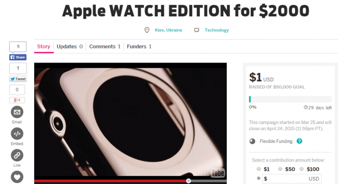 Apple Watch Edition за $2000